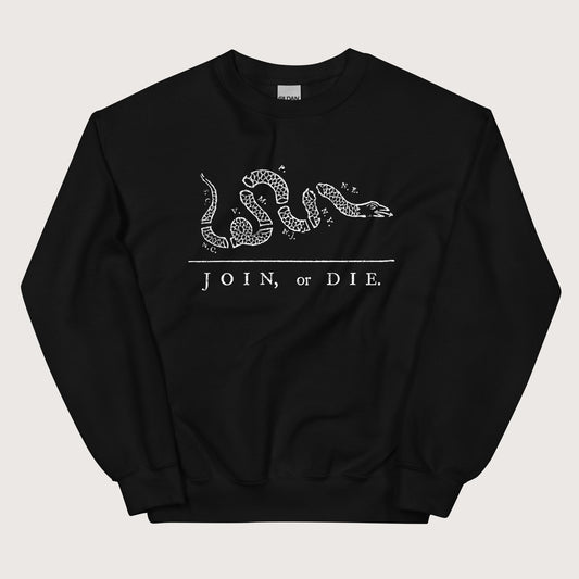 Black Join Or Die Sweatshirt - history buff gift by HistoHead