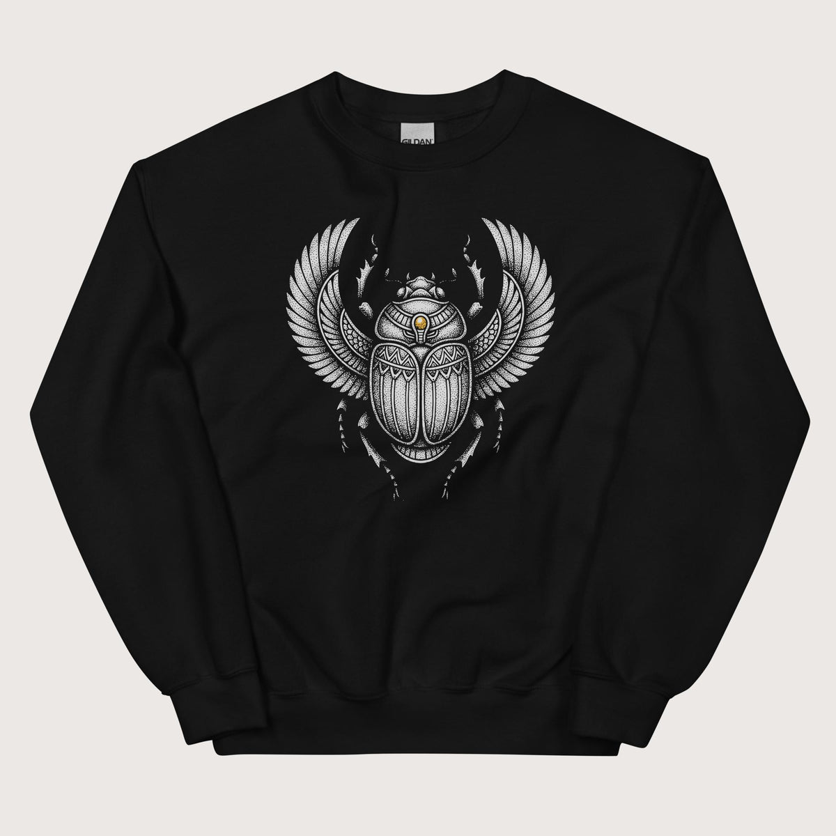 Black Khepri God of Rebirth Sweatshirt - history buff gift by HistoHead