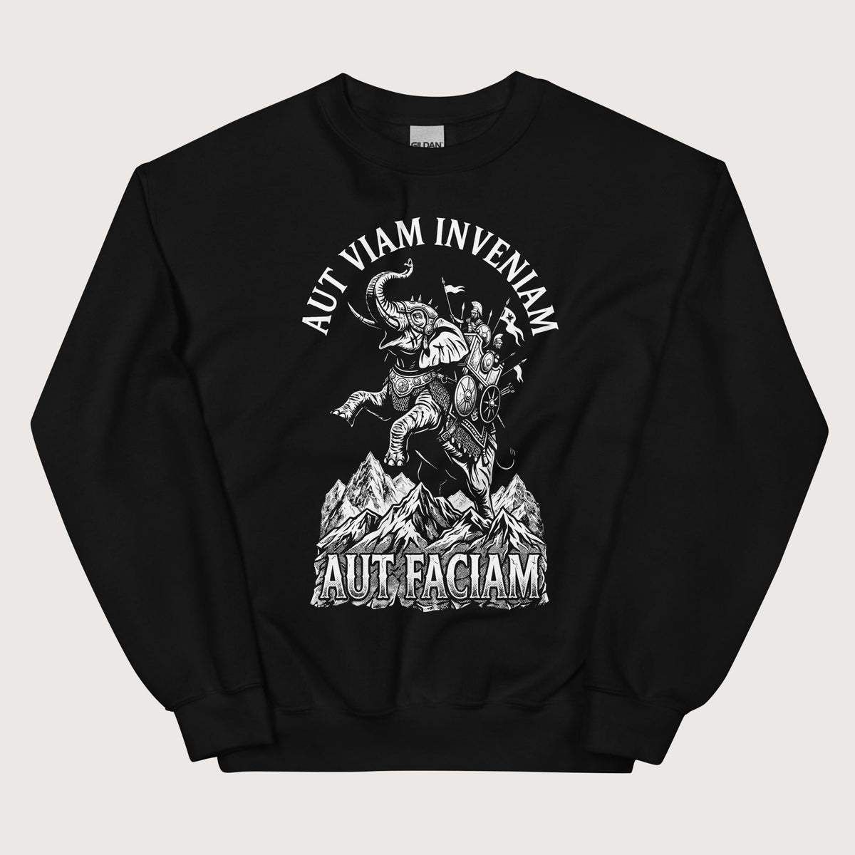 Black Aut Viam Inveniam Hannibal Quote Sweatshirt - history buff gift by HistoHead