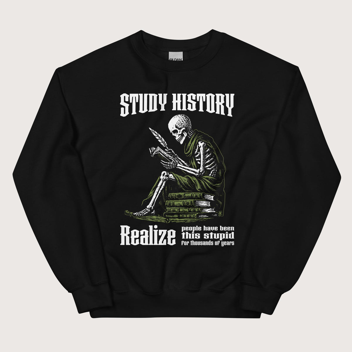 Black Study History Sweatshirt - history buff gift by HistoHead