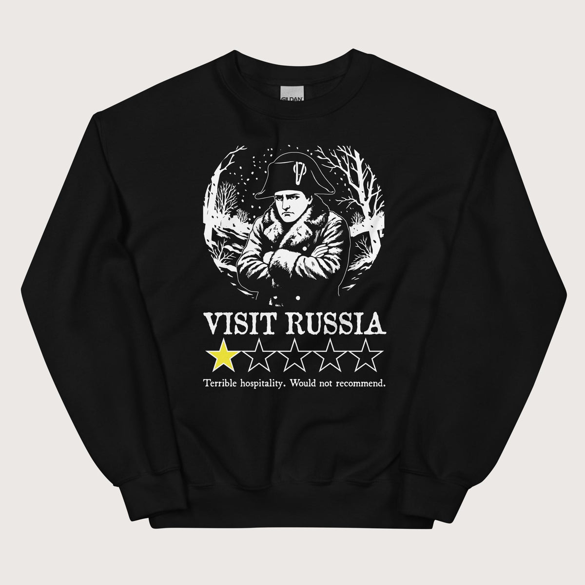 Black Napoleon Visit Russia Review Sweatshirt - history buff gift by HistoHead