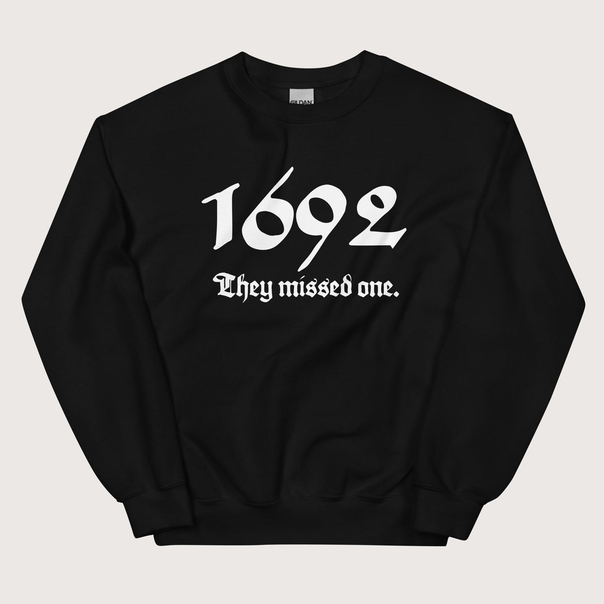 Black 1692 Witch Trials Sweatshirt - history buff gift by HistoHead