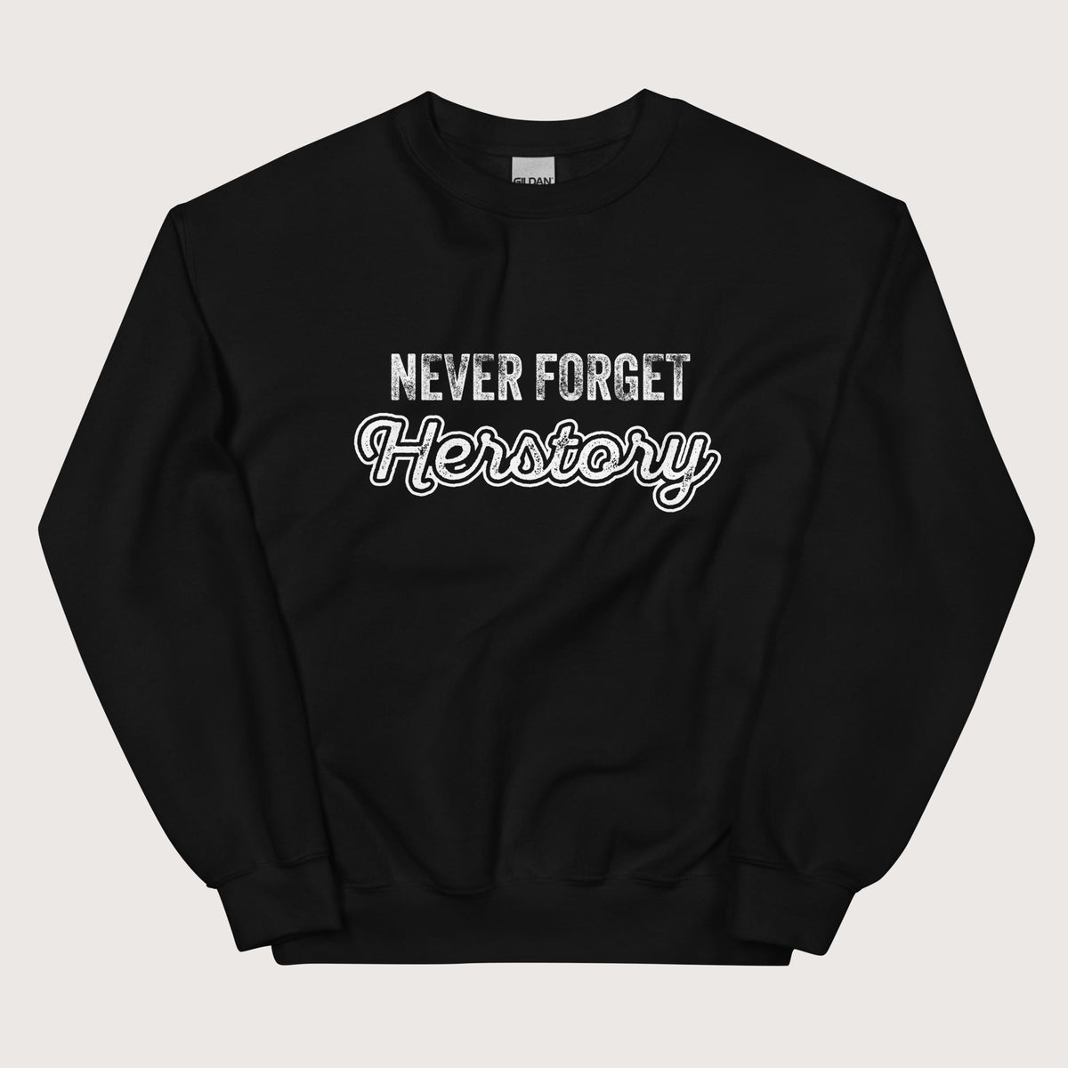 Black Herstory Sweatshirt - history buff gift by HistoHead