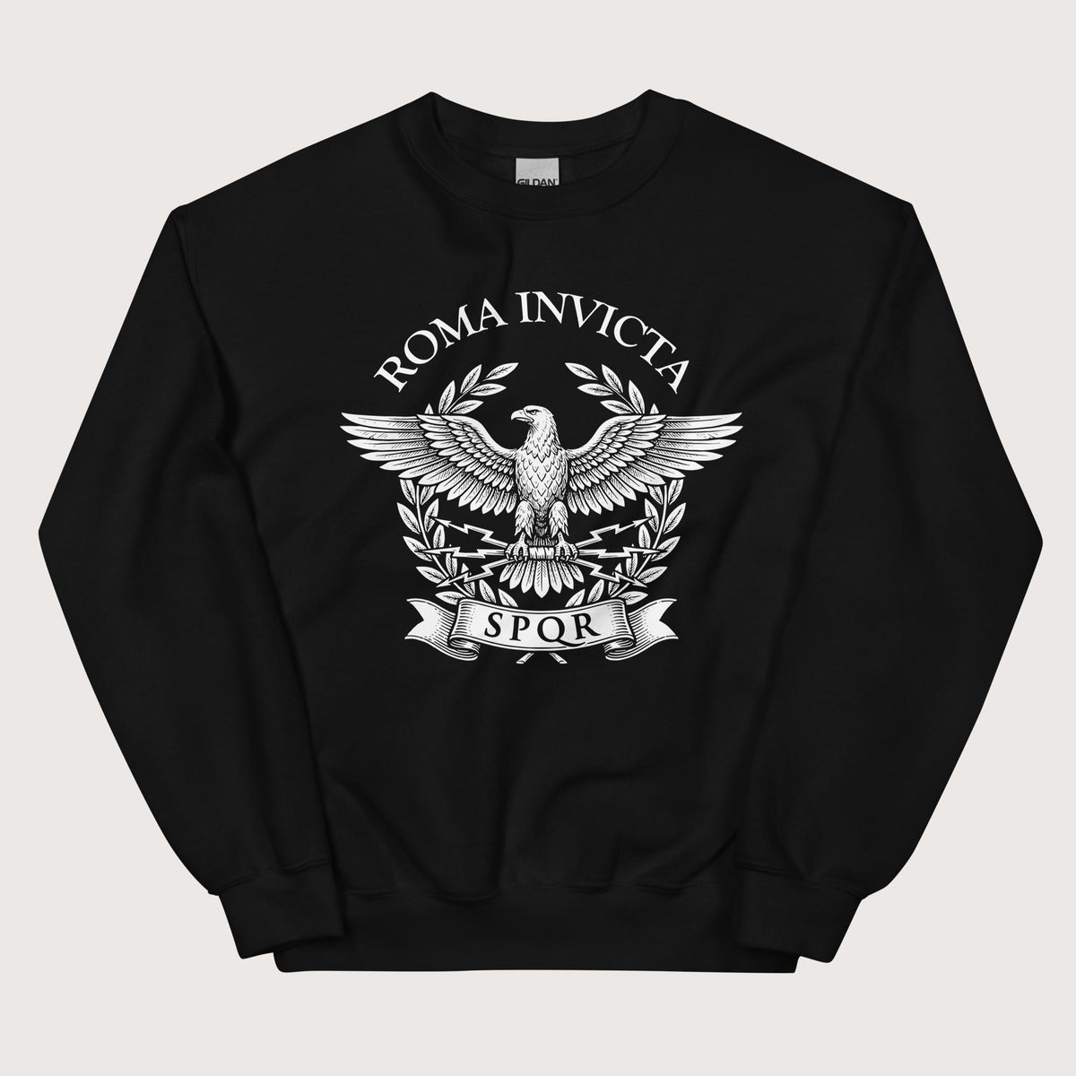 Black Roma Invicta Sweatshirt - history buff gift by HistoHead