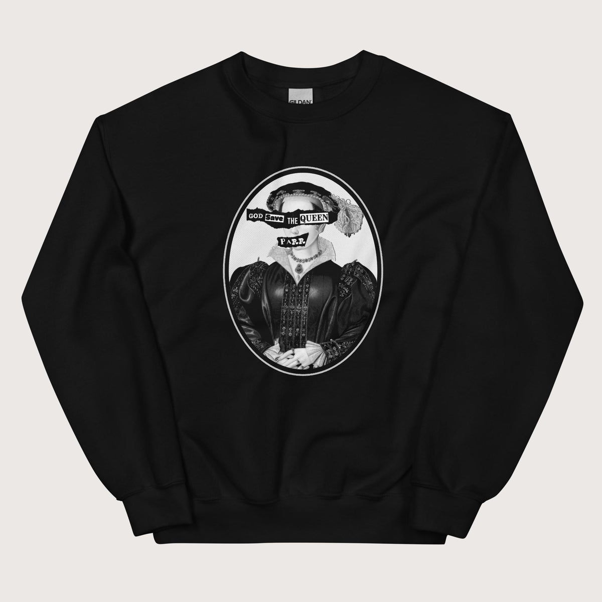 Black God Save the Queen Catherine Parr Sweatshirt - history buff gift by HistoHead