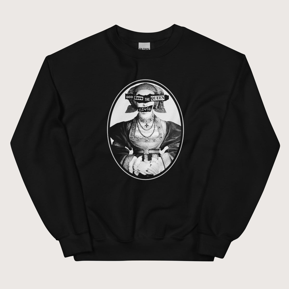 Black God Save the Queen Anne of Cleves Sweatshirt - history buff gift by HistoHead