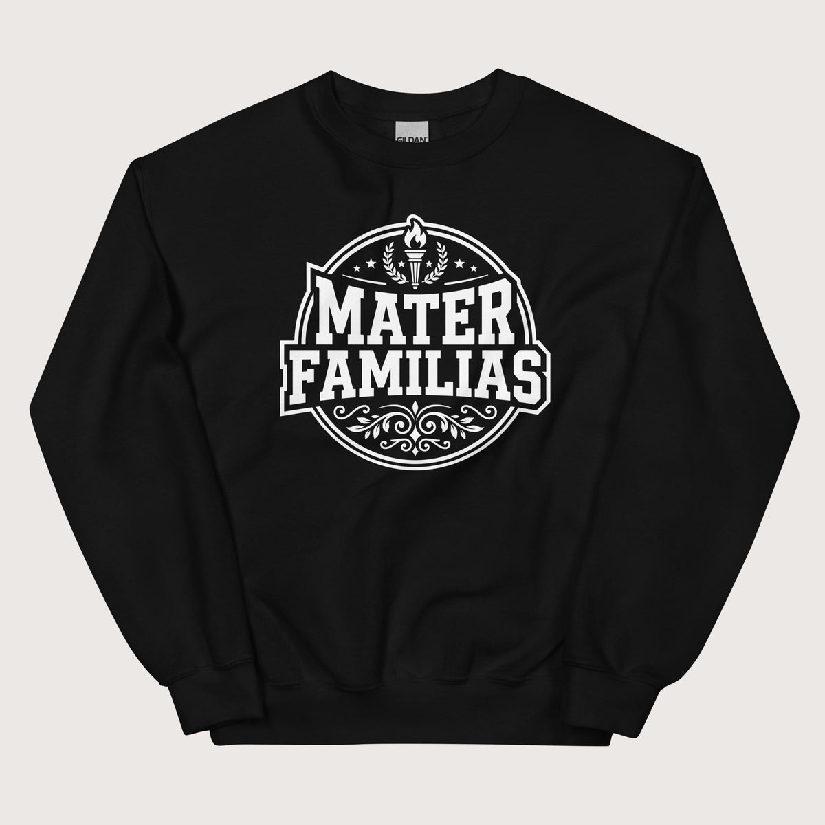 Black Mater Familias Latin Sweatshirt - history buff gift by HistoHead