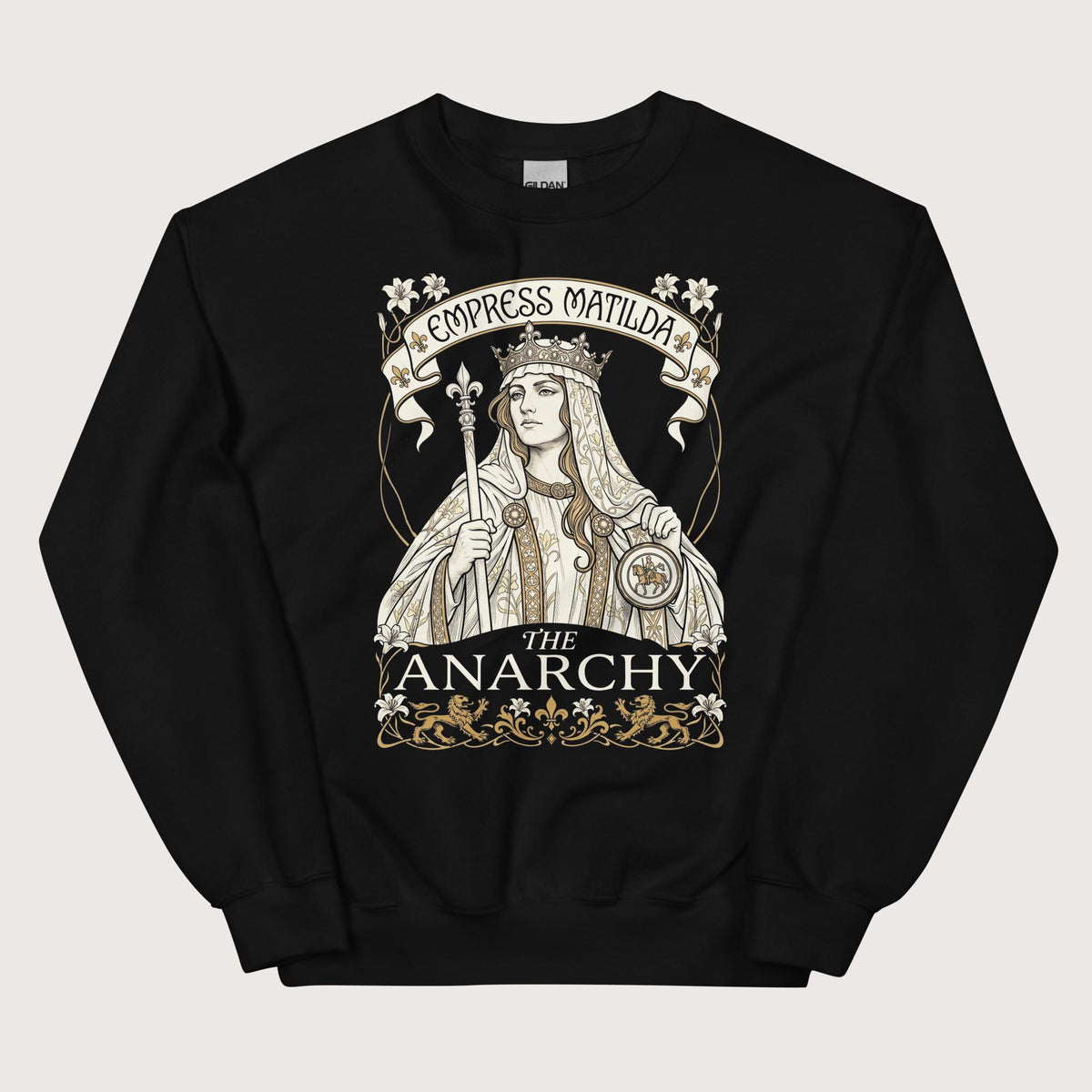 Black Empress Matilda The Anarchy Sweatshirt - history buff gift by HistoHead