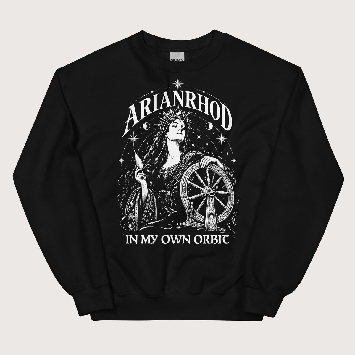 Black Arianrhod In My Own Orbit Sweatshirt - history buff gift by HistoHead