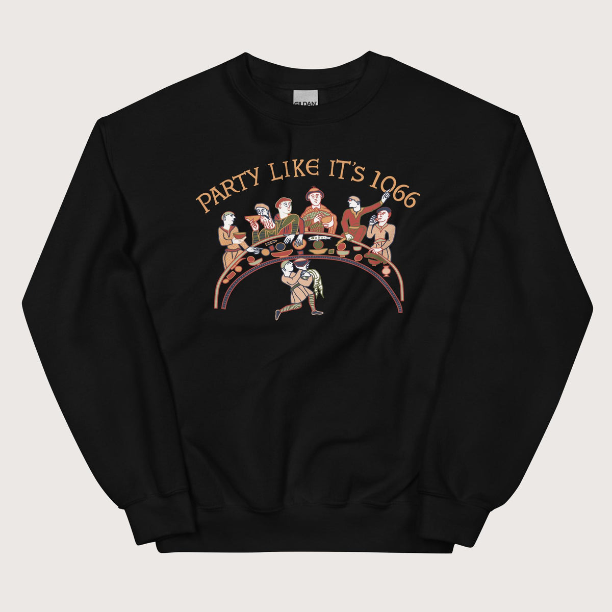 Black Bayeux Tapestry Party Like It's 1066 Sweatshirt - history buff gift by HistoHead