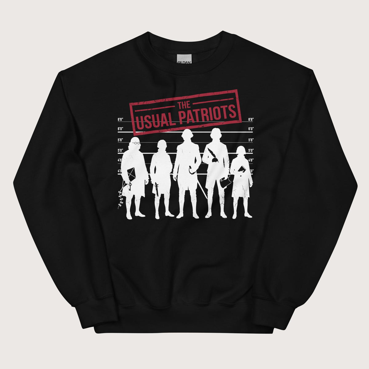 Black The Usual Patriots Sweatshirt - history buff gift by HistoHead