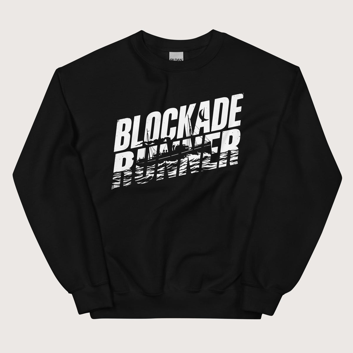 Black Blockade Runner Sweatshirt - history buff gift by HistoHead