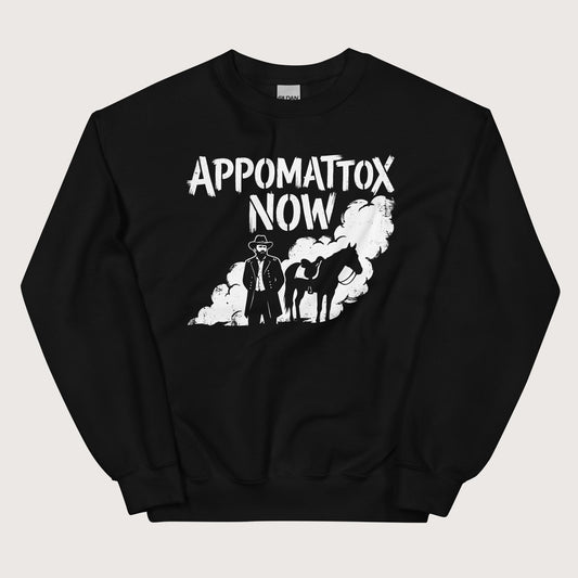 Black Appomattox Now Sweatshirt - history buff gift by HistoHead