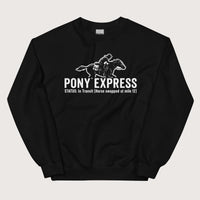 Black Pony Express Sweatshirt - history buff gift by HistoHead