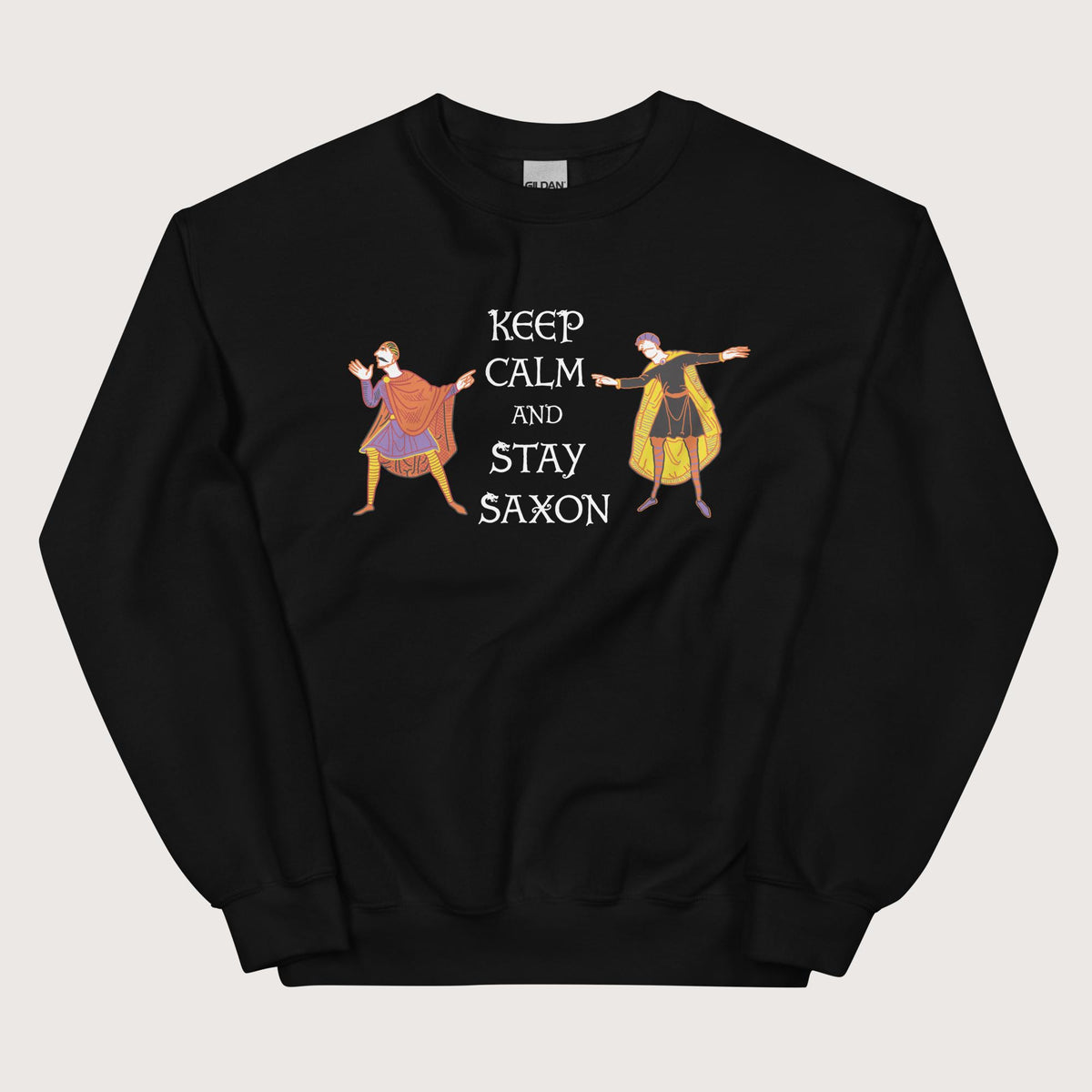 Black Harold Godwinson Keep Calm and Stay Saxon Sweatshirt - history buff gift by HistoHead