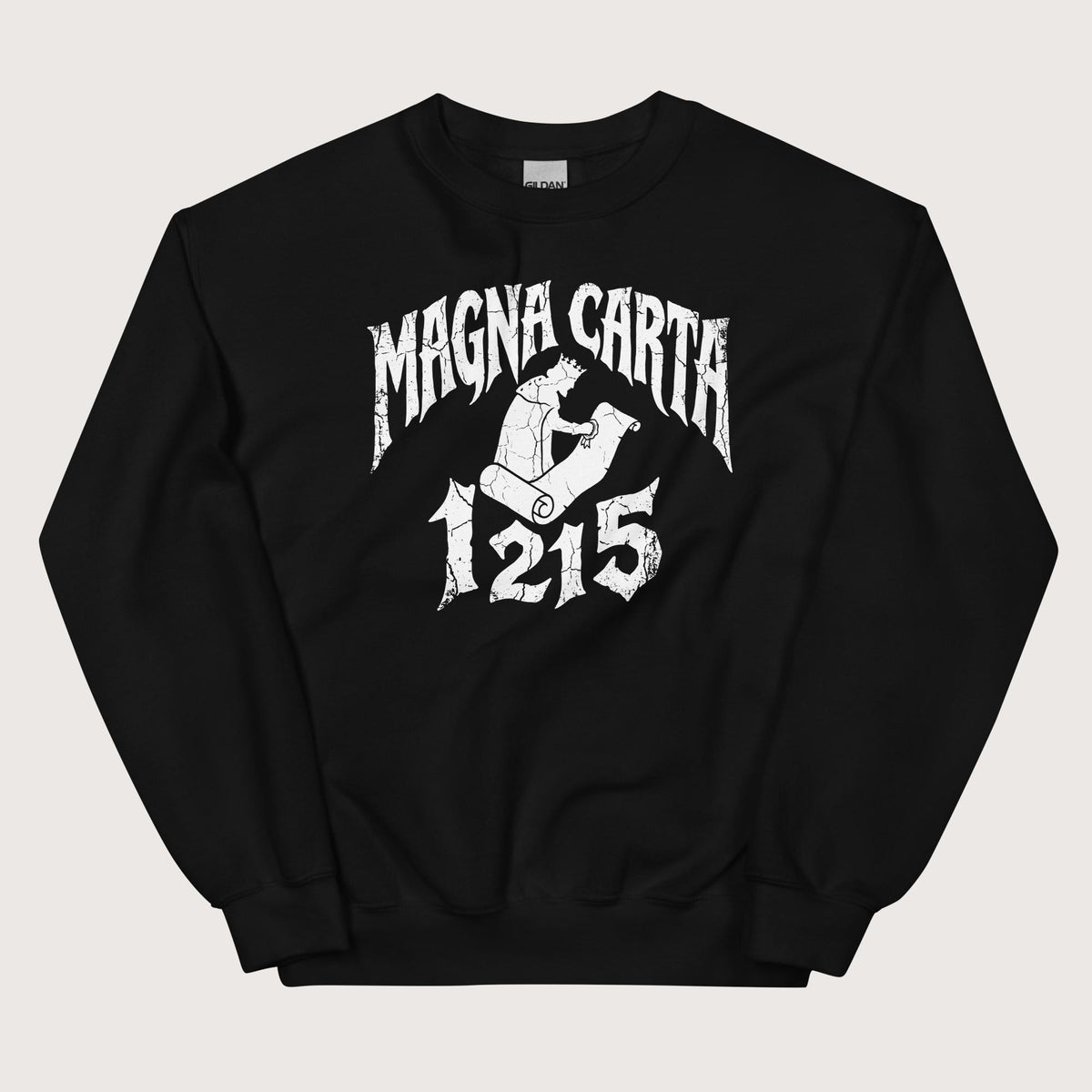 Black Magna Carta 1215 Sweatshirt - history buff gift by HistoHead