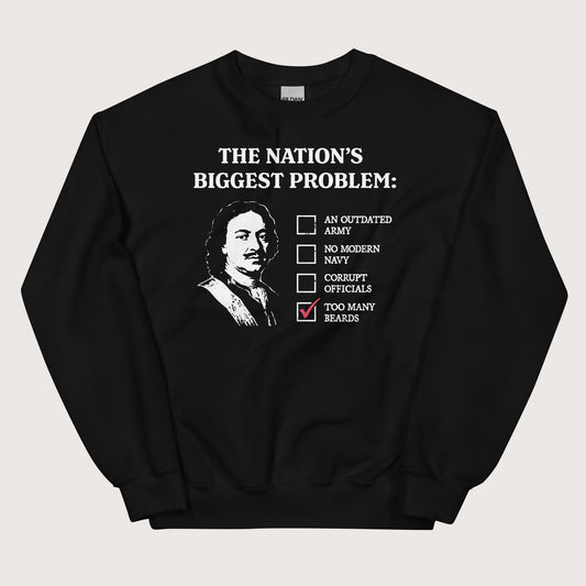 Black Peter the Great's Beard Tax Sweatshirt - history buff gift by HistoHead