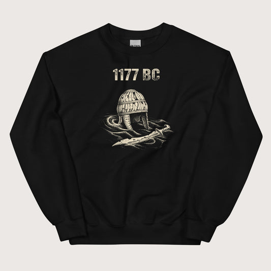 Black 1177 BC Sweatshirt - history buff gift by HistoHead