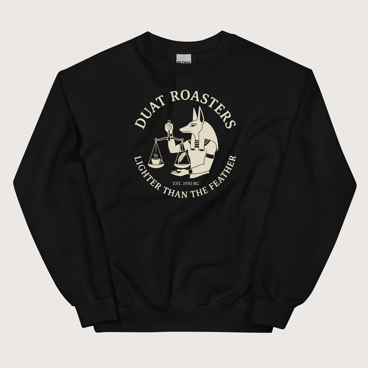 Black Duat Roasters Sweatshirt - history buff gift by HistoHead