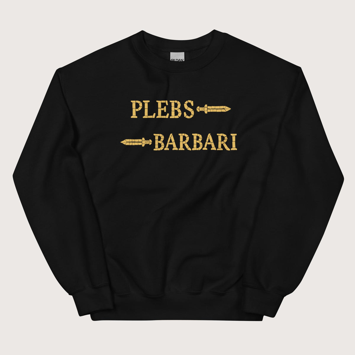 Black Mosaic Plebs or Barbari Sweatshirt - history buff gift by HistoHead