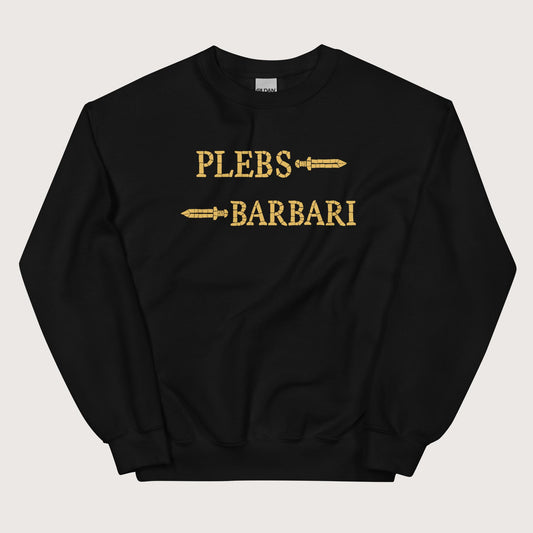 Black Mosaic Plebs or Barbari Sweatshirt - history buff gift by HistoHead