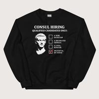 Black Caligula's Nominee for Consul Sweatshirt - history buff gift by HistoHead