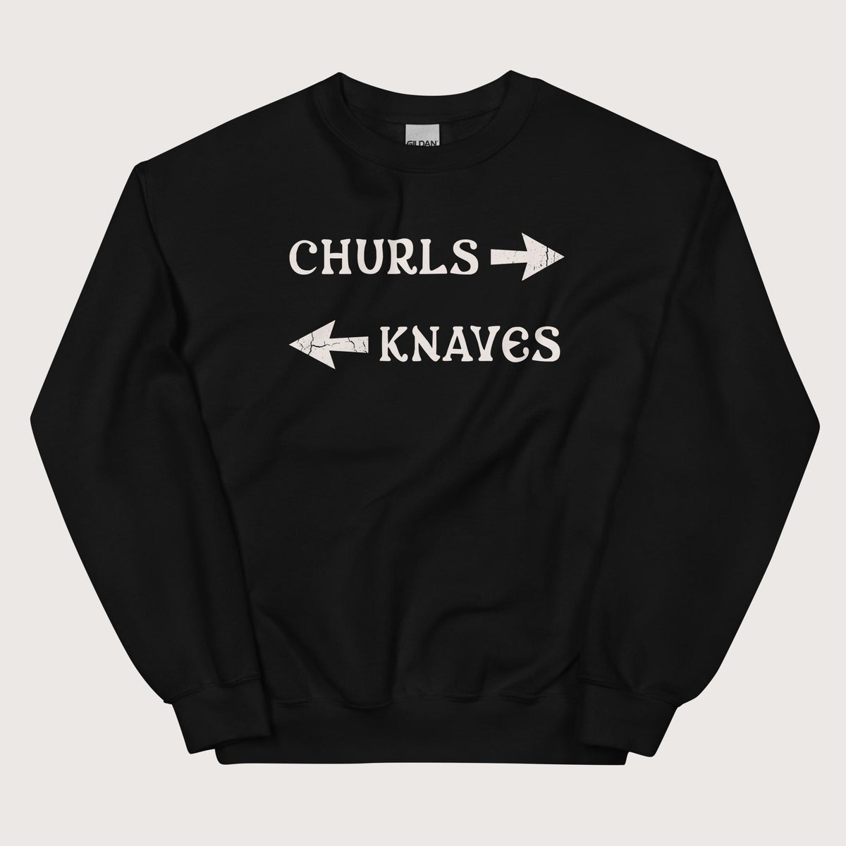Black Churls or Knaves Sweatshirt - history buff gift by HistoHead