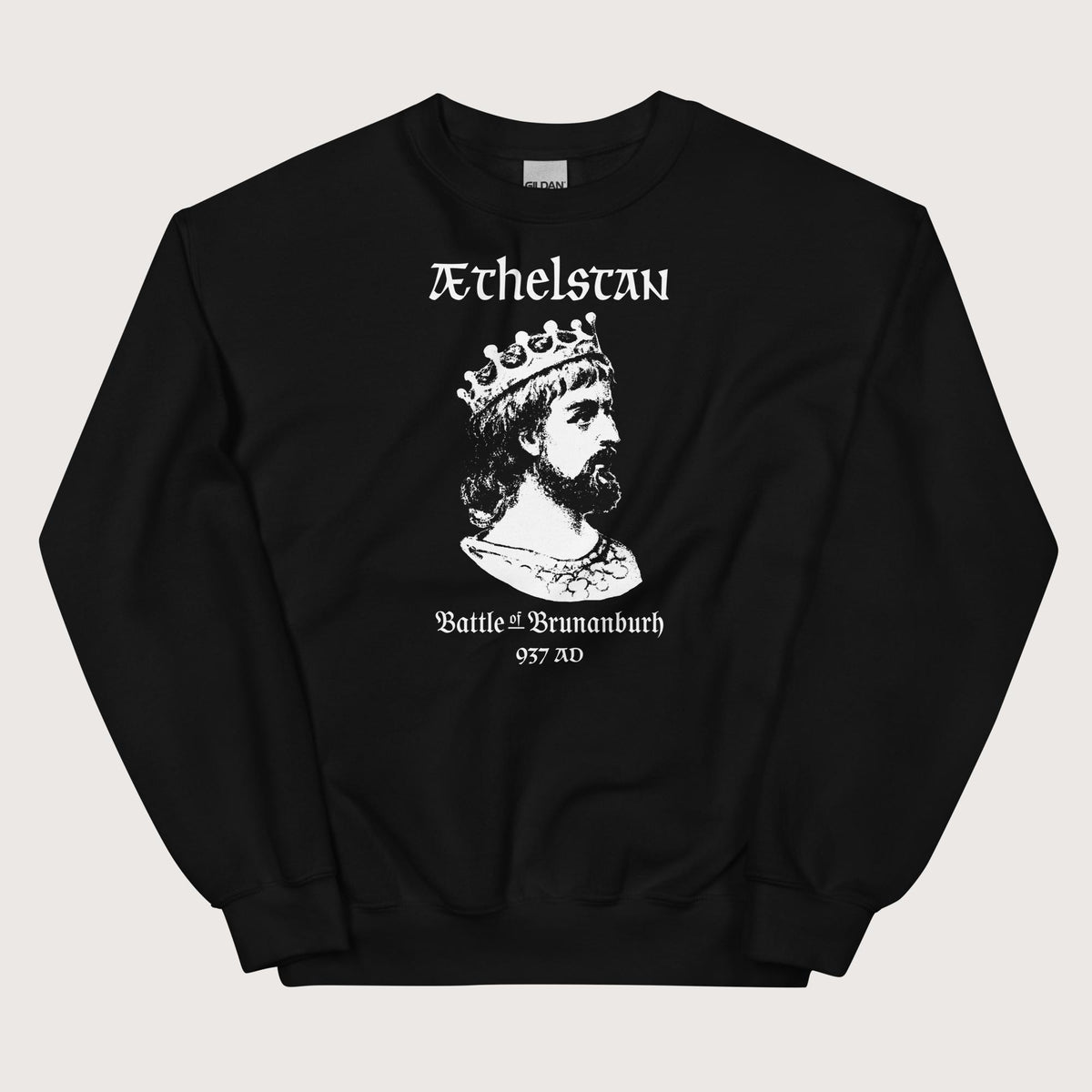 Black Æthelstan Battle of Brunanburh Sweatshirt - history buff gift by HistoHead