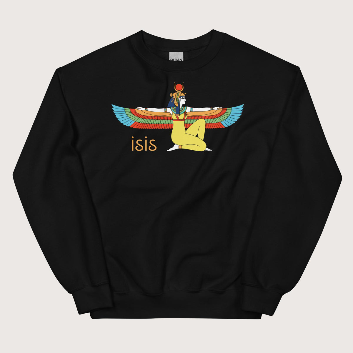Black Egyptian Goddess Isis Sweatshirt - history buff gift by HistoHead