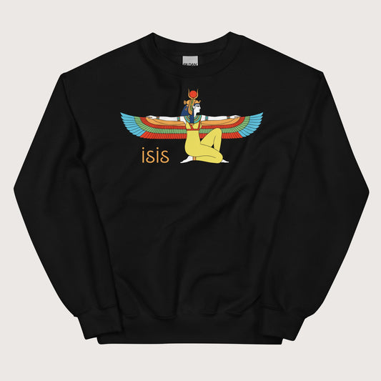 Black Egyptian Goddess Isis Sweatshirt - history buff gift by HistoHead