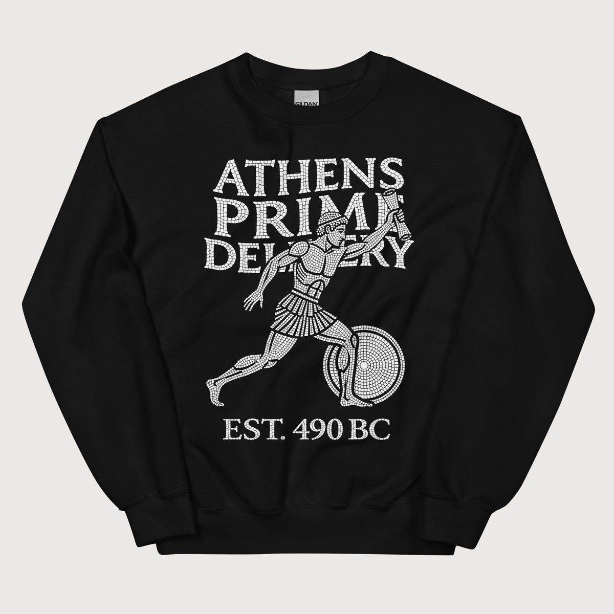 Black Athens Prime Delivery Sweatshirt - history buff gift by HistoHead