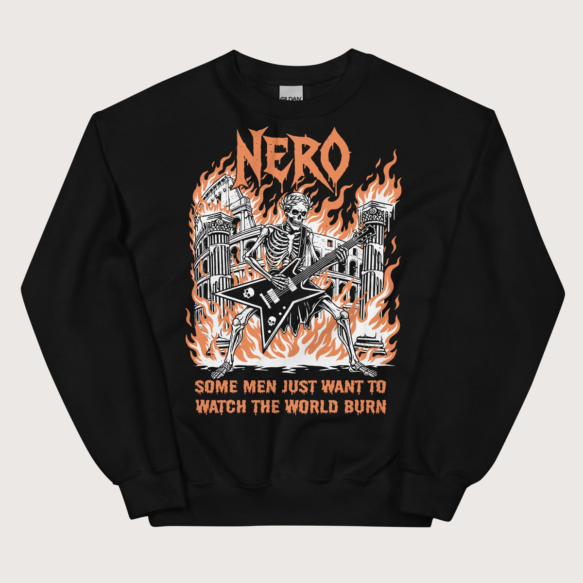 Black Nero Watch the World Burn Sweatshirt - history buff gift by HistoHead
