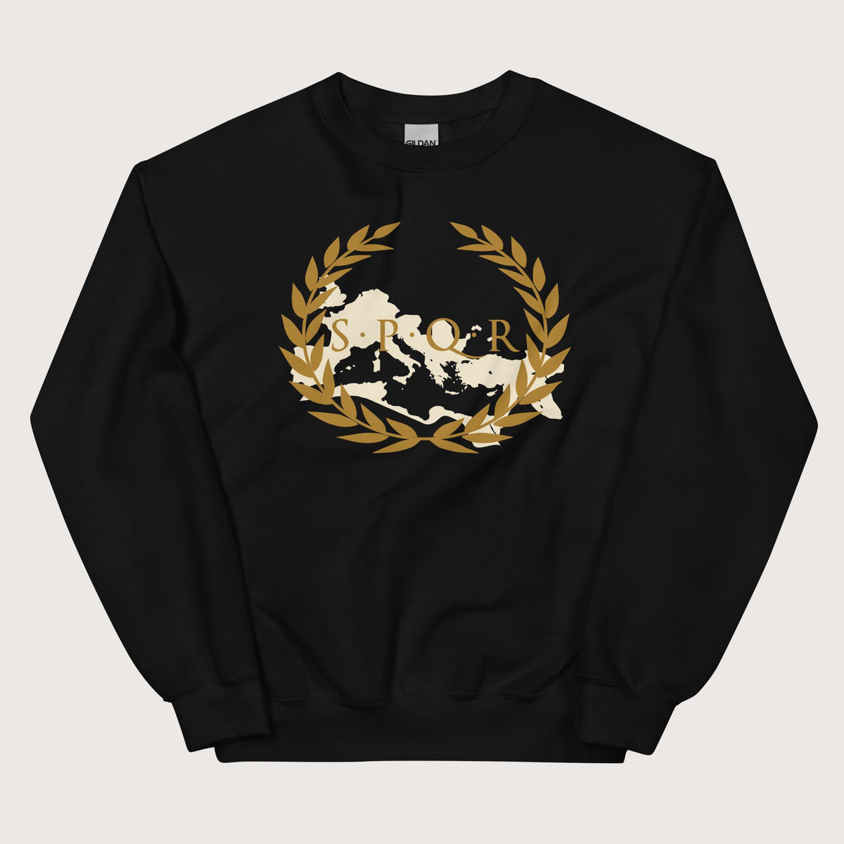 Black Roman SPQR Banner Sweatshirt - history buff gift by HistoHead
