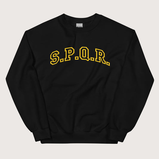 Black SPQR Sweatshirt - history buff gift by HistoHead