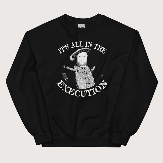 Black Henry VIII Execution Sweatshirt - history buff gift by HistoHead