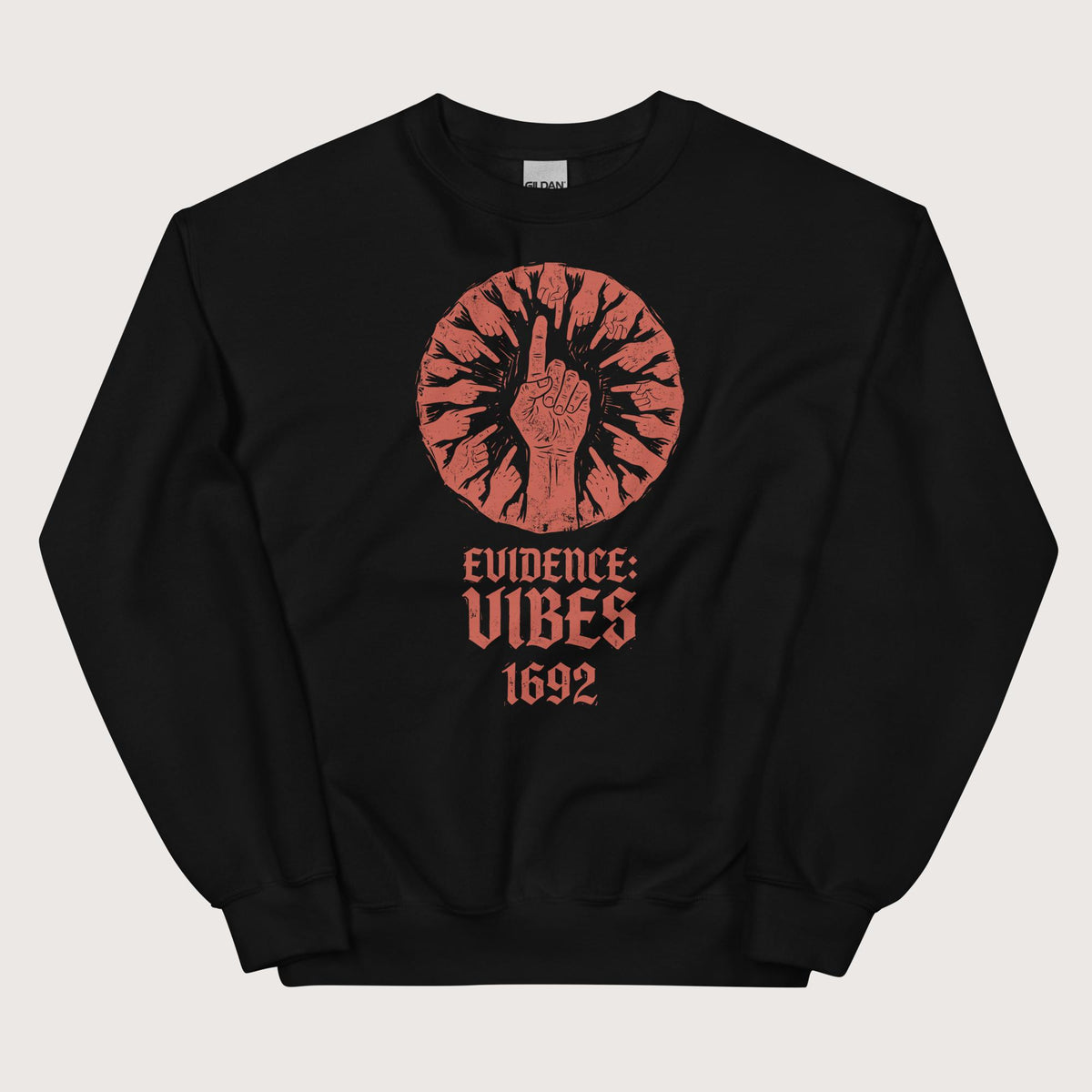 Black 1692 Salem Witch Trials Evidence Sweatshirt - history buff gift by HistoHead