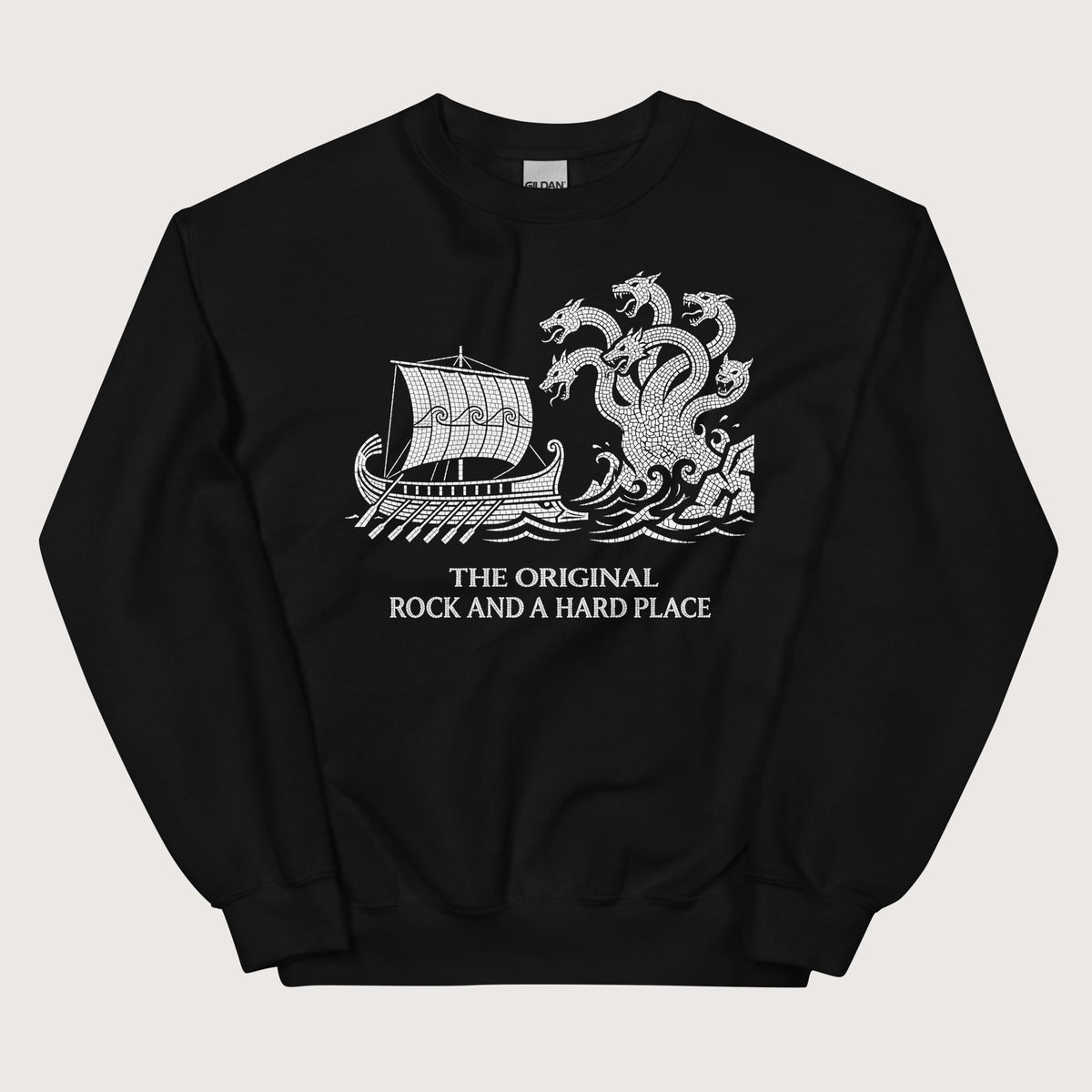Black Odyssey Rock and a Hard Place Sweatshirt - history buff gift by HistoHead