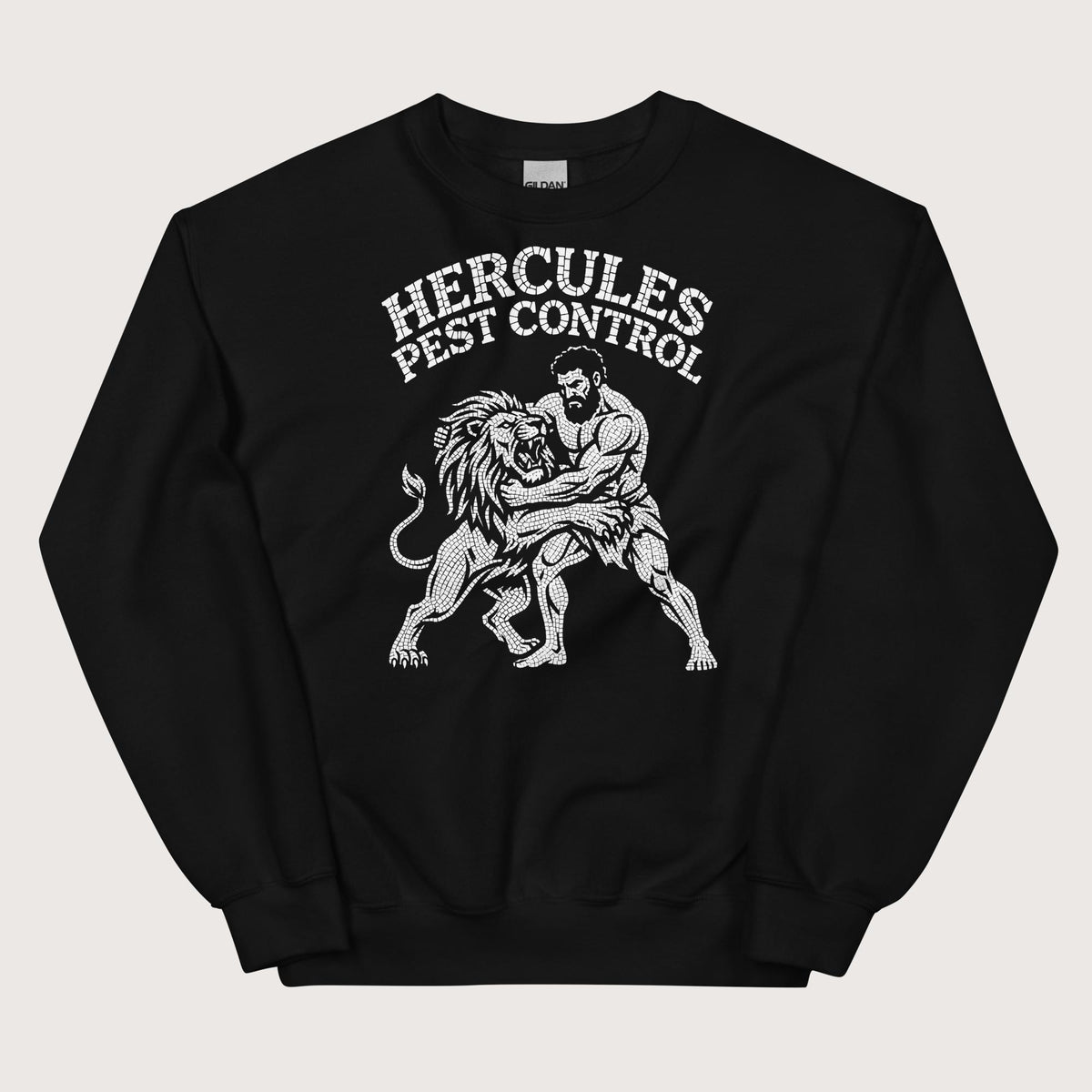 Black Hercules Pest Control Sweatshirt - history buff gift by HistoHead
