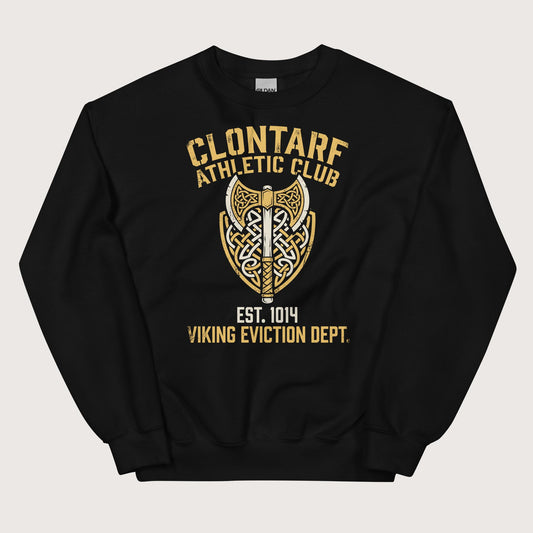 Black Clontarf Athletic Club Sweatshirt - history buff gift by HistoHead