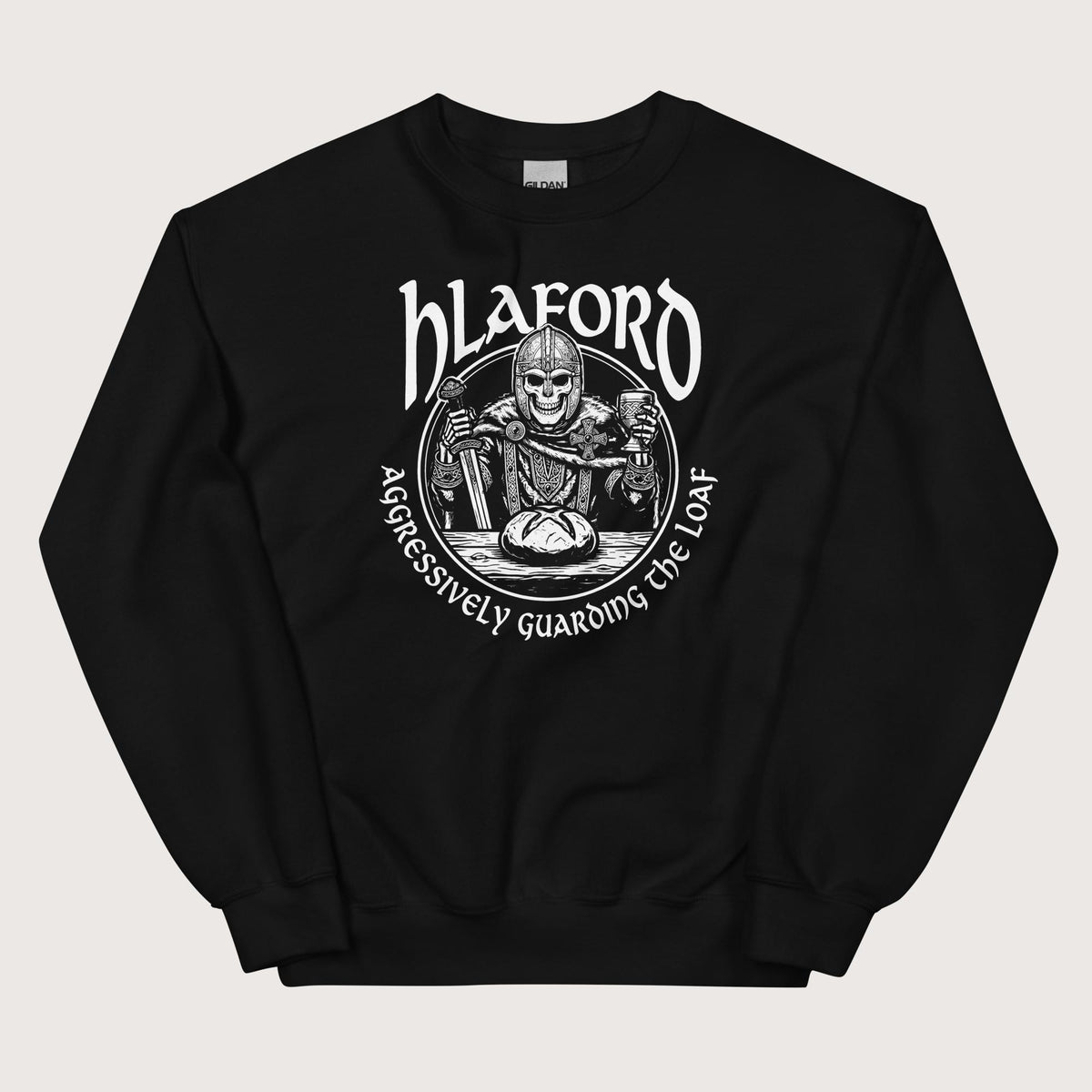 Black Hlaford Loaf Guardian Sweatshirt - history buff gift by HistoHead