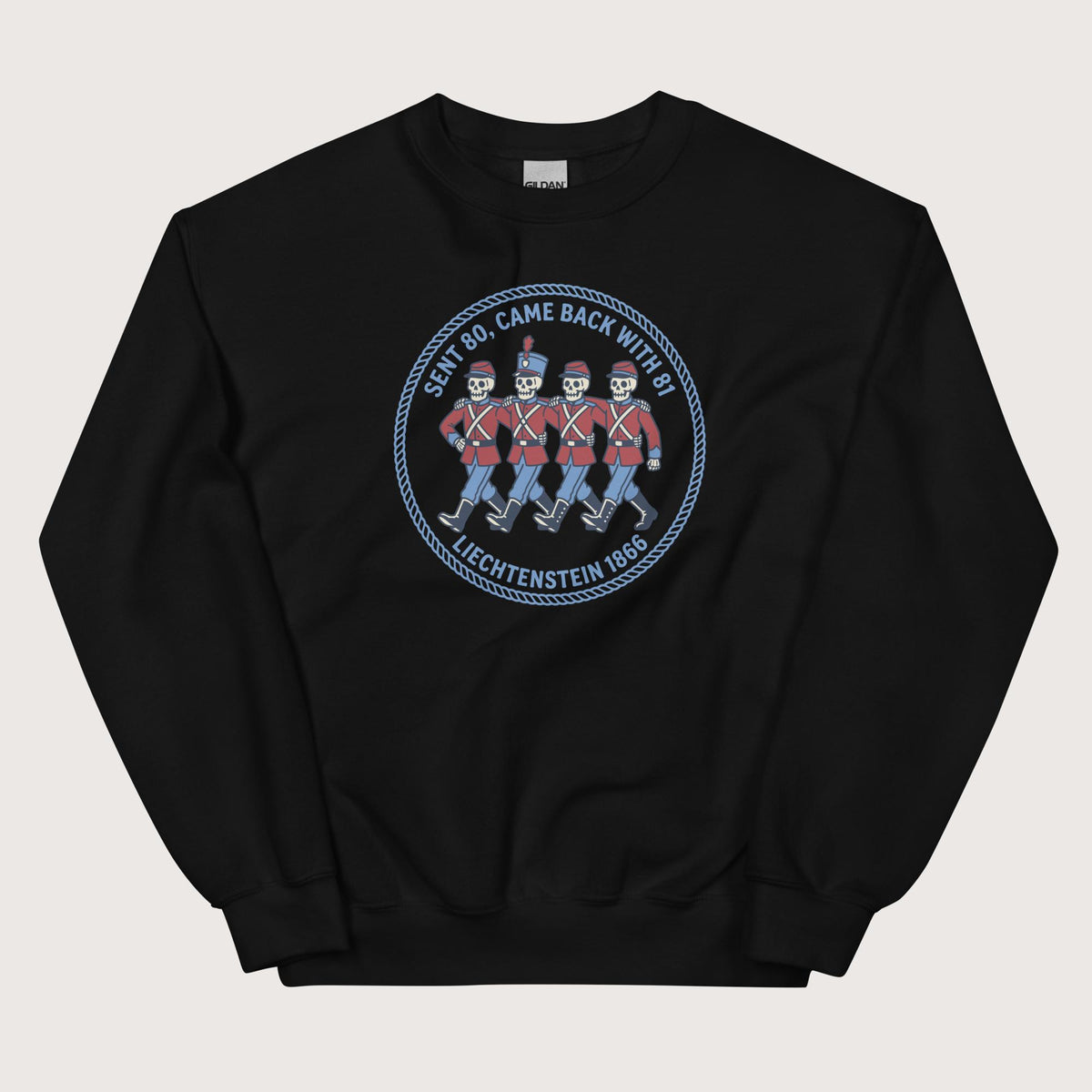 Black Liechtenstein 1866 Sweatshirt - history buff gift by HistoHead