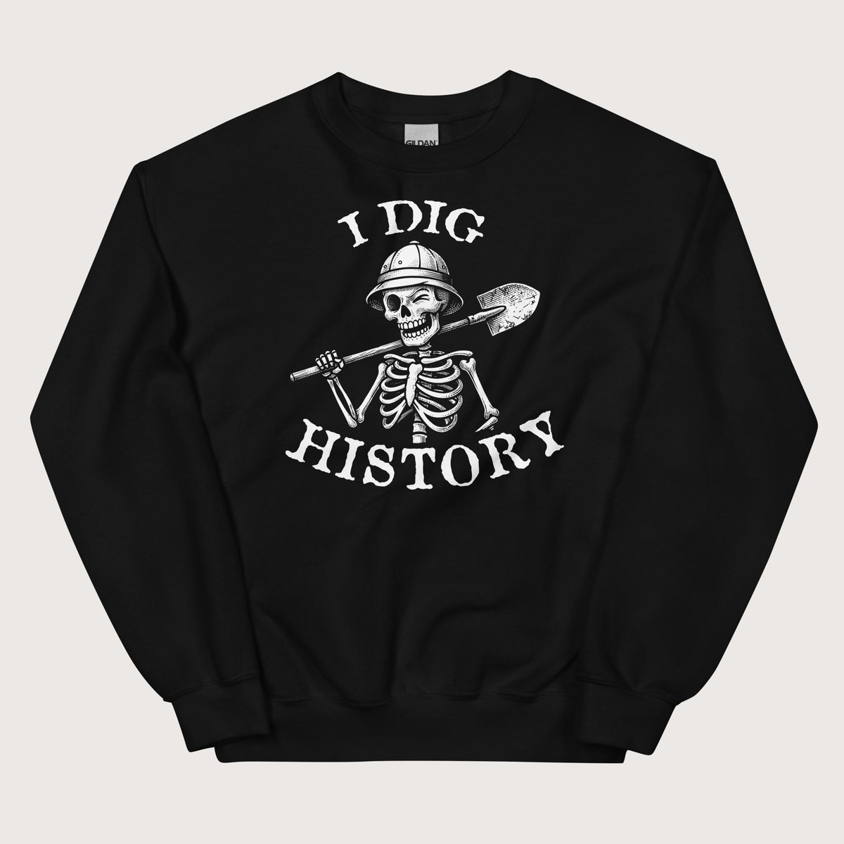 Black I Dig History Sweatshirt - history buff gift by HistoHead