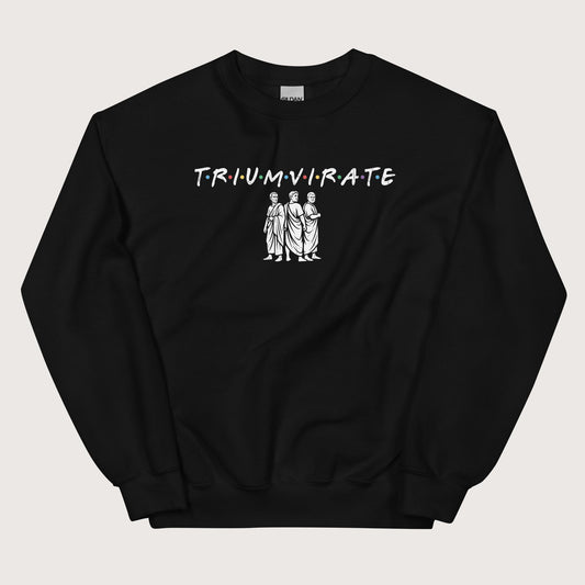 Black First Triumvirate Sweatshirt - history buff gift by HistoHead