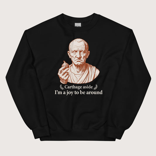Black Cato Carthage Aside I'm a Joy to Be Around Sweatshirt - history buff gift by HistoHead