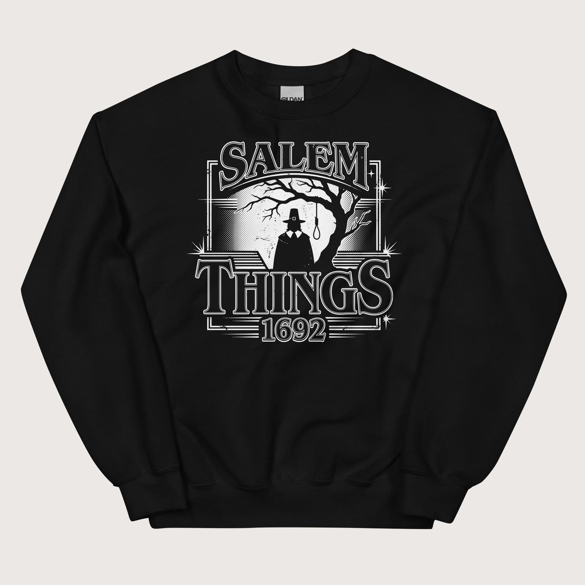 Black Salem Things 1692 Sweatshirt - history buff gift by HistoHead