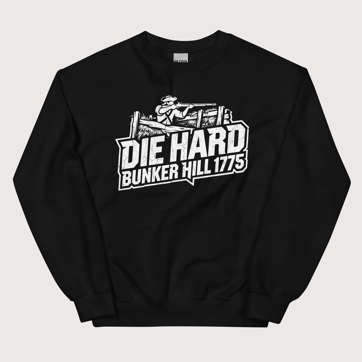 Black Die Hard Bunker Hill 1775 Sweatshirt - history buff gift by HistoHead