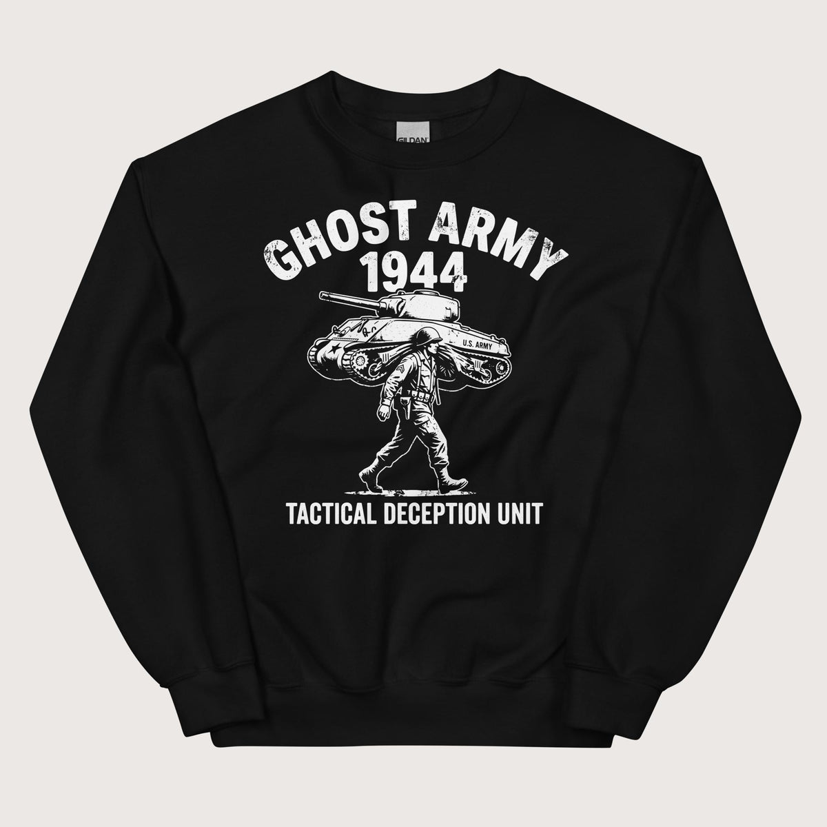 Black Ghost Army Sweatshirt - history buff gift by HistoHead