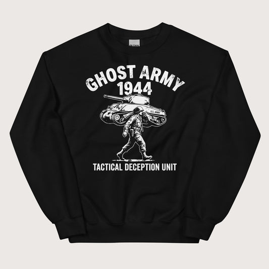 Black Ghost Army Sweatshirt - history buff gift by HistoHead