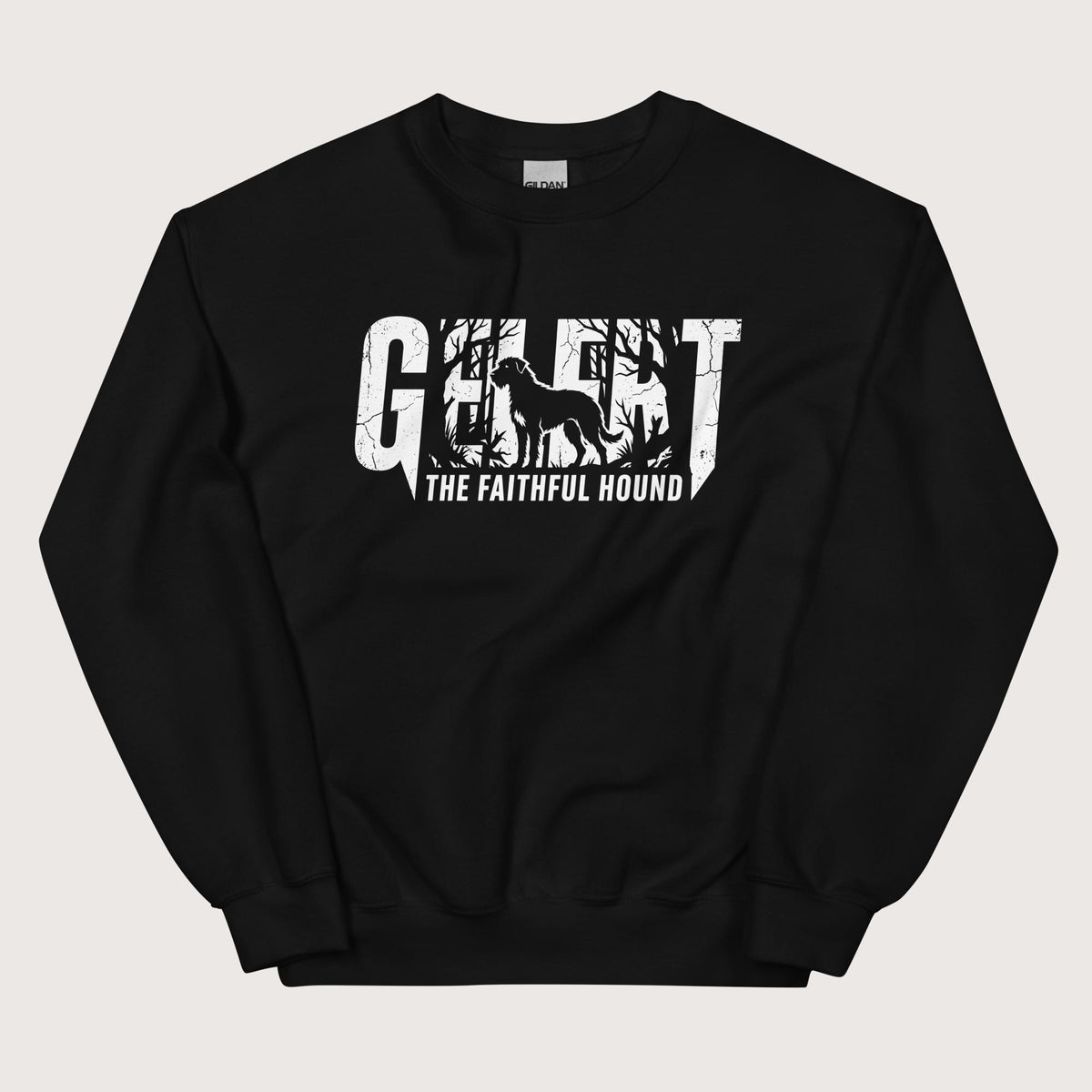 Black Gelert The Faithful Hound Sweatshirt - history buff gift by HistoHead