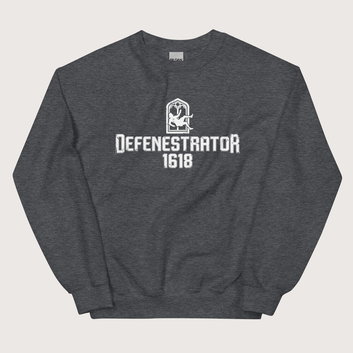 Dark Heather Defenestrator Sweatshirt - history buff gift by HistoHead